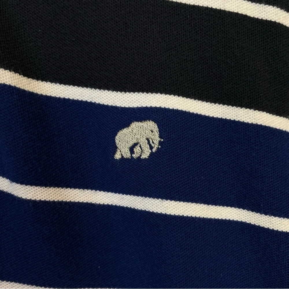 2/$30 Banana Republic Navy and Blue Striped Polo Shirt